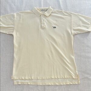 Vintage The Warthog Polo Men's L Creamy Yellow Preppy Casual Resort